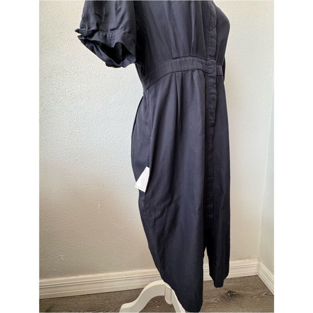 Narciso Rodriguez Black Shirt Midi Dress Pockets Minimalist Luxury SZ 46 or XL - Picture 5 of 11